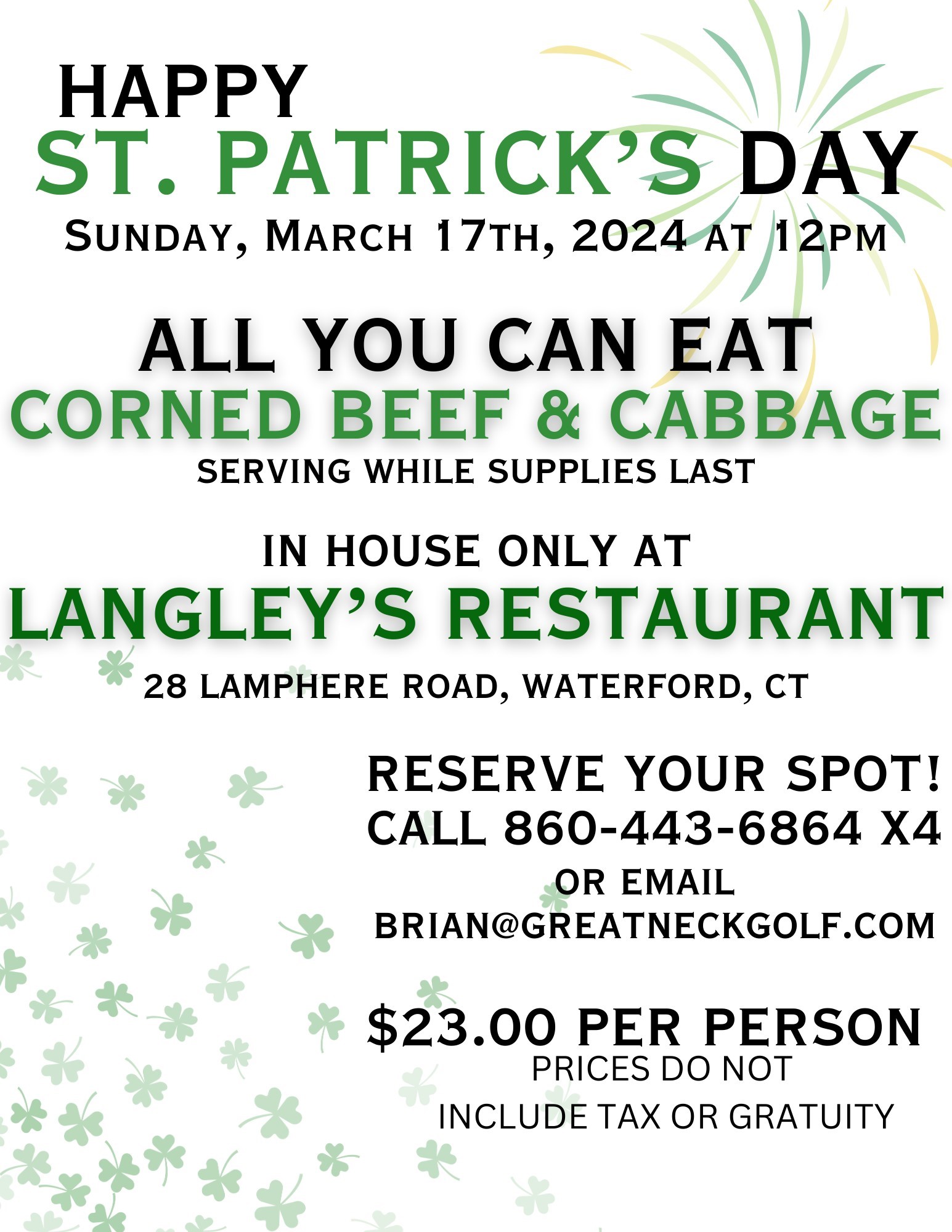 2024 GNCC ST. PATRICKS DAY SIGN